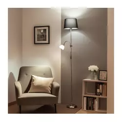 Brilagi - Stojeća lampa CERIA 1xE27/100W/230V + 1xE14/25W mat hrom/crna
