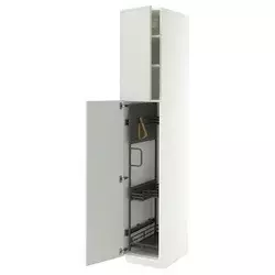 METOD Visoki element-ostava, bela/Aspudden svetlosiva, 40x60x220 cm