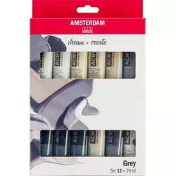 Amsterdam Standard Series Acrylics Set 12x20 ml Greys
