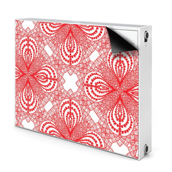 tulup.si Pokrov radiatorja Rdeča čipka 100x60 cm
