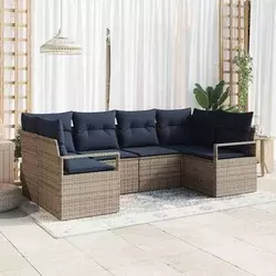 Set sofe s jastukom 6 pcs Siva Poli Ratan