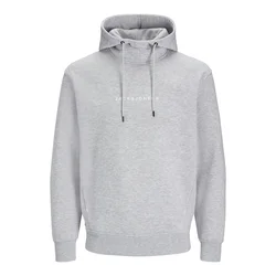 JACK & JONES Majica JJTREE svetlo siva/bela