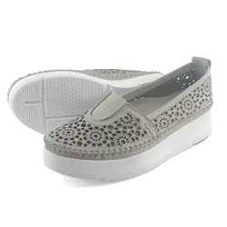 Mona Shoes Ženske mokasine, Kožne, Sive