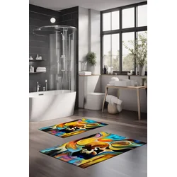 Lessentiel Maison Set prostirki za kupatilo CT-5140, 2 Komada, Šarena