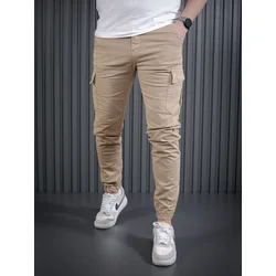 Denistar Muške pantalone 100/2225, Kargo, Bež
