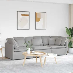 Modularna sofa s jastucima, tkanina, oblak sive boje