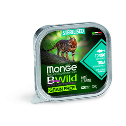 BWild pašteta za sterilisane mačke tuna i povrće 100g