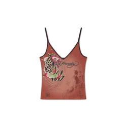 Ed Hardy Top konjak