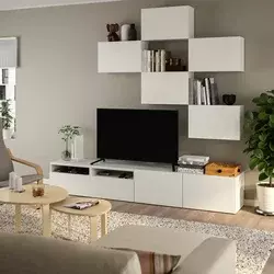 BESTA TV komb. za odlaganje, bela/Lappviken, 240x42x230 cm