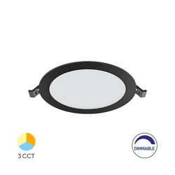 Braytron Ugradni LED panel BRY-SMD-CRP-12W-KRUG-DIMABILNI-8INC-CRNI-3U1