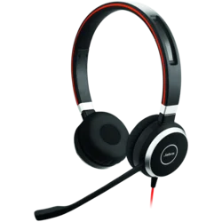 JABRA Duo headset ONLY for JABRA EVOLVE 40 UC with 3.5mm Jack (without USB Controller), headband, discret boomarm