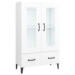 Visoka komoda bijela 70 x 31 x 115 cm od konstruiranog drva