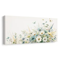 Slika pastelne divje rože - 80x40