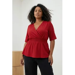 Trendyol Curve Ženska bluza Tbbss25Af00083, Crvena