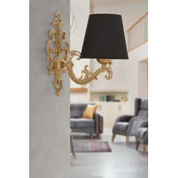 Opviq Zidna lampa Claire, 15x10x13cm, IP20, Crno-zlatna boje