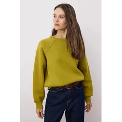 Trendyol Milla ženski duks Twoaw24Sw00104, Maslinasto zelena