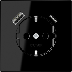 Jung Jung SCHUKO vtičnica z USB tipa AC LS 1520-15 CA SW, (21225500)