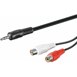 PremiumCord Jack 3.5mm-2xCINCH M/F 1,5 m Audio kabel