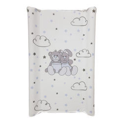 Mekana podloga za presvlačenje bebe Kuca i meda, 80x49 cm, Siva