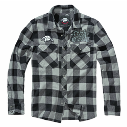 Moška srajca Ozzy Osbourne - Check - BRANDIT - 61040-black_charcoal_ch
