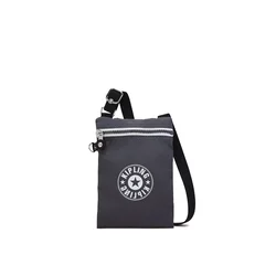 KIPLING Torba za čez ramo Afia Lite temno siva/bela