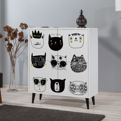 Hanah Home Višenamenski ormar Multiluk Cats