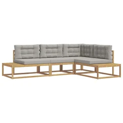 Set vanjskih sofa Bijela 277,5 x 198,5 x 73 cm Poliester