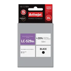 slomart activejet ab-529bn črnilo (nadomestno črnilo brother lc529bk; vrhunsko; 58 ml; črno)