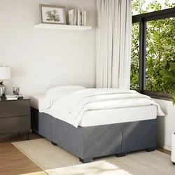 vidaXL Posteljni okvir temno siv 120x200 cm žamet