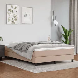 Okvir za krevet s oprugom boja cappuccina 140x200 cm od umjetne kože