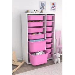 HANAH HOME Višenamenska polica Rine 2D4K8U White Pink v2