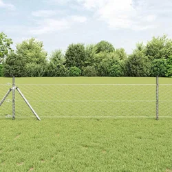 vidaXL Heksagonalna ograja 0.8x10 m Pocinkano jeklo
