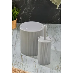 Lessentiel Maison Set dodataka za kupatilo PZR-063, Svetlosivi