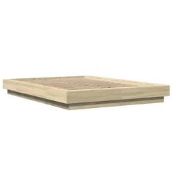 Vidaxl Posteljni okvir sonoma hrast 140x200 cm inženirski les