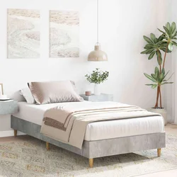 vidaXL Konstrukcija postelje Betonsko siva 80 x 200 cm Inženirski les