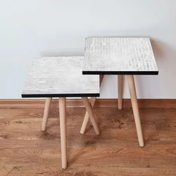 Hanah Home Set klub stočića 2Shp68, 2 komada, Beli