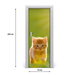 tulup.si Nalepka na vratih Red cat 75x205 cm
