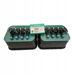 Komplet Rain Bird z 8 postajami: razdelilnik s kompresorjem, RC2, 2 jaška, PE 20