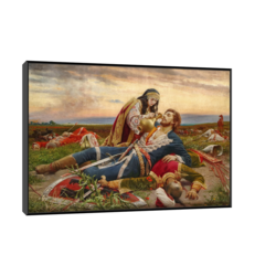 Canvas Slika na platnu Kosovka Devojka-Uroš Predić, 75x50 cm, Sa ramom, Crna