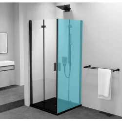ZOOM BLACK Bi-fold Shower Door 700 mm, clear glass, left - Polysan - ZOOM BLACK - 24 - Kombinirana vrata - 700 - 2000 - 6 - 14