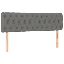 Vidaxl Posteljno vzglavje temno siva 160x7x78/88 cm blago