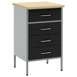 Radni stol Crna i Siva 50 x 55 x 85 cm Inženjerska drva i čelik