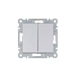 HAGER prekidač izmjenični 10A 2S lumina sivi WL0052