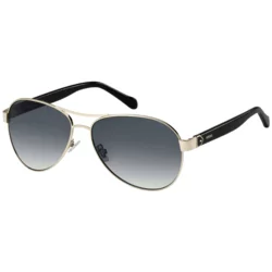 Occhiali Da Sole Uomo Fossil Fos 3093/s In Metallo Oro Chiaro - Lenti 51mm - Con Custodia Inclusa - 4