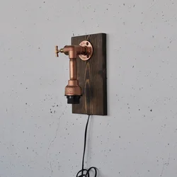 Opviq Zidna lampa E27 Max 200W, Smeđe-Rose Gold