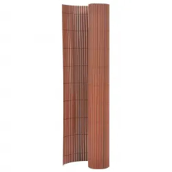 vidaXL Dvostranska vrtna ograja 110x400 cm rjava