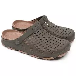 Fox Khaki Clogs - sz 11 / 45 (CFW214)