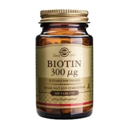Solgar Biotin 300 µg, 100 tablet