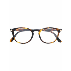 Tom Ford Eyewear-round frame glasses-unisex-Brown