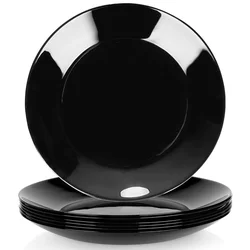 shumee Črni stekleni krožniki za sladico 18 cm 6 kosov.